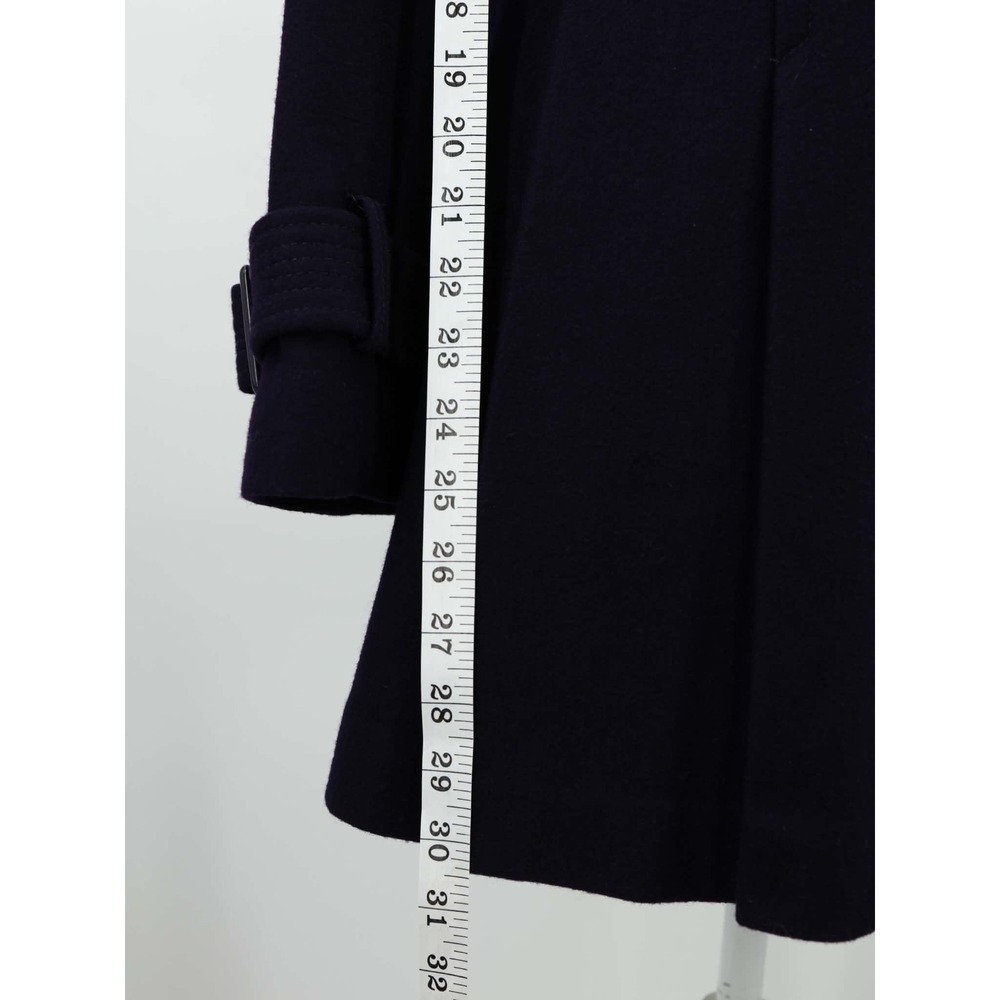 Miss Sixty Wool Blend Belted Peacoat Pleated Back Purple Y2K Jacket Size M - Picture 11 of 16
